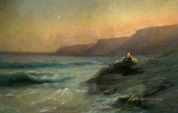 黒海の海岸のプーシキン 1887 ロマンチックなイワン・アイヴァゾフスキー ロシア Oil Paintings